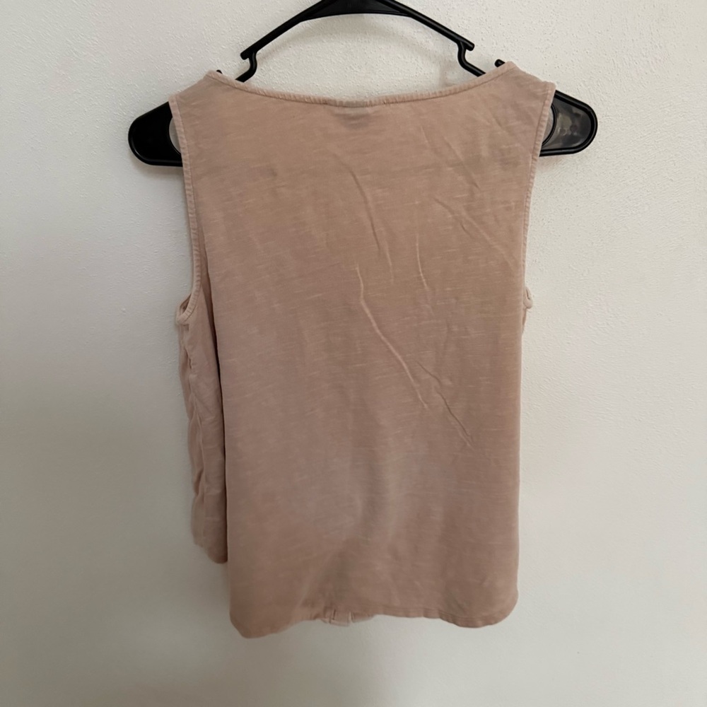 Universal Threads Tan Sleeveless Button-Front Tan… - image 6